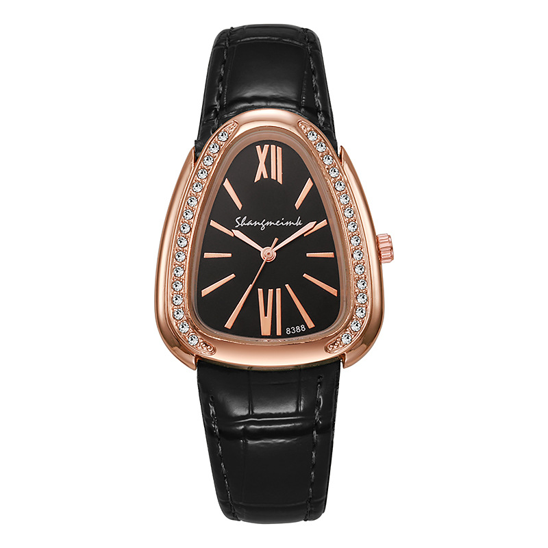 Shangmei Cross-border nuevo estilo pequeño correa fina reloj de moda para mujer en forma de serpiente reloj de cuarzo de moda casual con diamantes image 8