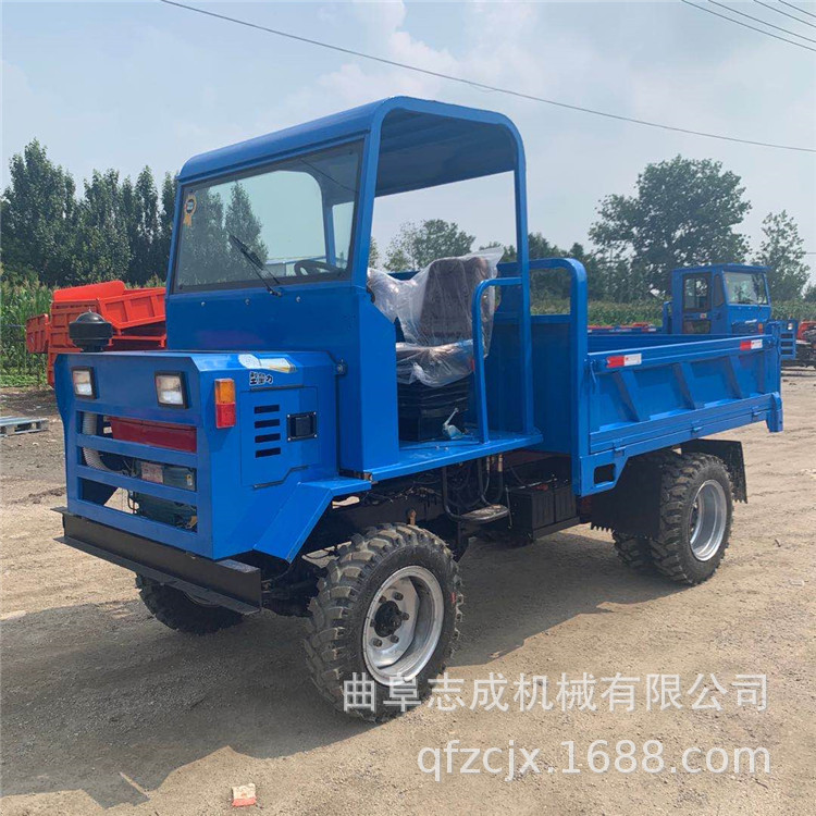 柴油农业用四轮车工程车封闭式驾驶室四驱液压助力方向盘小货车