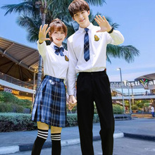 定制JK制服全套秋季服装中学生校服高中生学士服格裙灰二本水手服