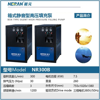 Box Structure Low Noise Technology High Pressure Filler Pump Energy Saving Run Mode Fully Enclosed Compressor (Hava kompressorları) - nr300bdeposit