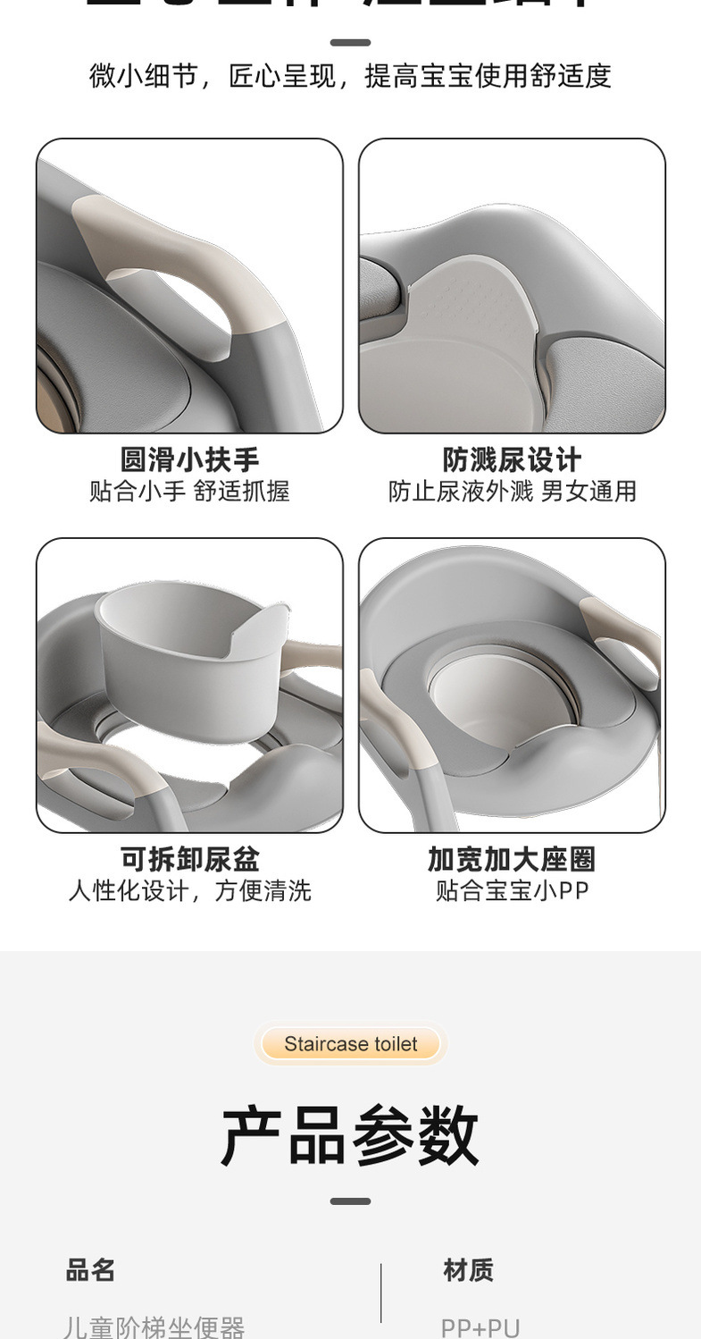 Children's step toilet, folding toilet for 3-6 years old, squat toilet, children's urine bucket, enlarged household toilet stool for children, wholesale undefined
