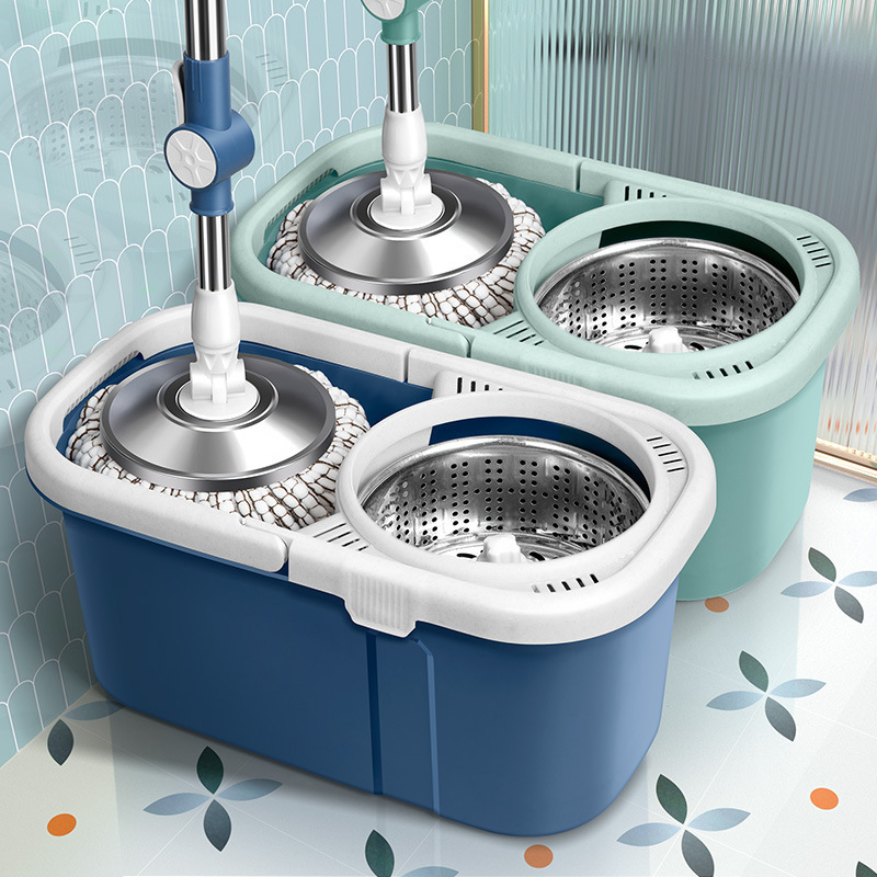 Rotating Mop for Home Use, One-Step Cleaning, 2025 New Model, Dual-Use for Dry and Wet, Integrated Bucket, Automatic Dehydration, Hands-Free Washing