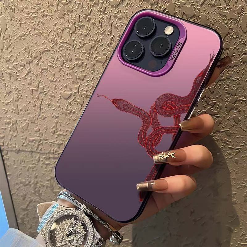 Nueva serpiente roja europea y americana para iPhone 16 funda para teléfono móvil 11 Apple 15promax/14 art 13pro12