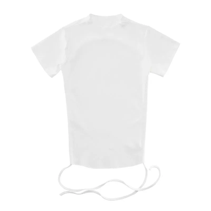 Backless T-Shirt (Autumn) — Tight Short-Sleeve Women's Crop Top, Tie-Back, M–2XL