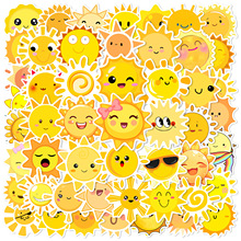 50张卡通可爱小太阳涂鸦贴纸行李箱玩具水杯生日派对装饰儿童贴画
