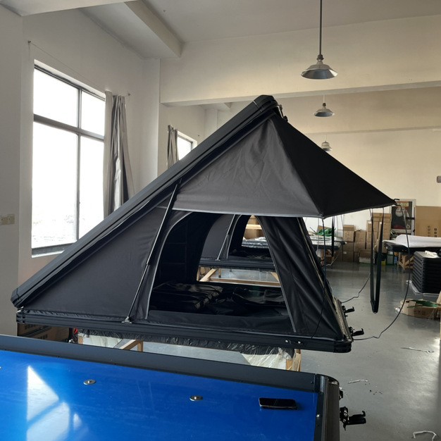 Techo duro de aleación de aluminio de apertura rápida triángulo 4 puntas gran sombreado 5 carpa de techo camping carpa de coche al aire libre