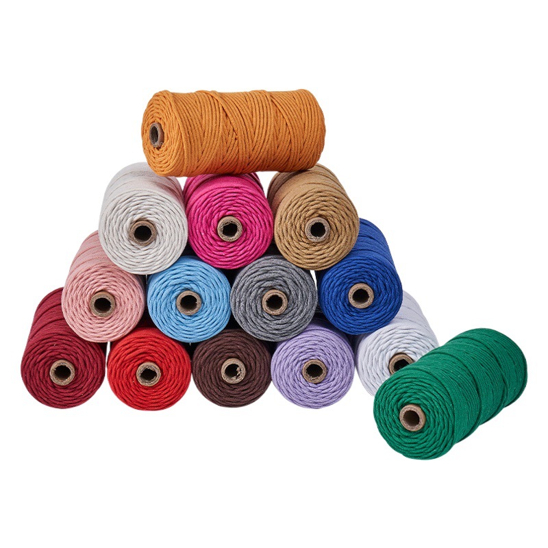 Cuerda de algodón con núcleo de 3mm, ropa de bricolaje, decoración de textiles para el hogar, cordón de algodón, cuerda tejida, tapicería de color, cuerda de algodón con corazón