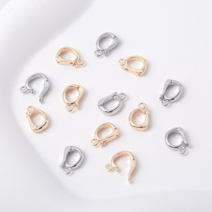 Copper plated real gold color retaining pearl necklace pendant universal buckle jewelry buckle DIY sweater chain jewelry accessories connecting buckle