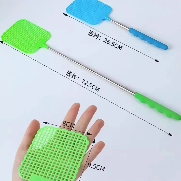 家庭用格納式ハエたたき、創造的な長いハンドルの蚊たたき、厚みのあるミニ多機能鉄製蚊よけたたき|undefined