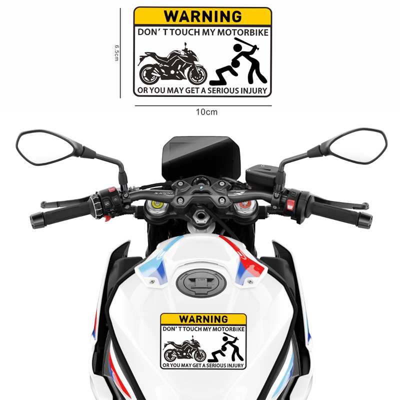DON,T TOUCH 내 MOTORBIKE CAR 스티커 오토바이 경고 재미있는 반사 CAR 스티커
