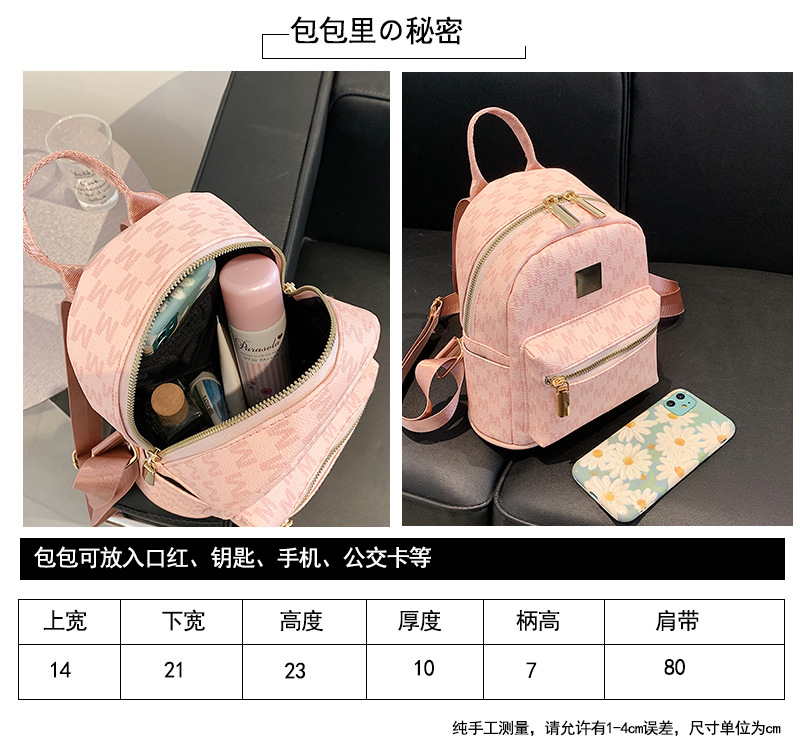 Fashion Minimalist Preppy Style Backpack Travel Simple Western Style Girl's Backpack 2021 New Summer Little Fresh Ins display picture 15