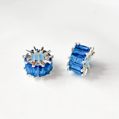 Crystal Pearl Spacer Beads Jewelry — Zərgərlik ara hissələri - silver-dark-blue-zirconium-1-pack-10mm