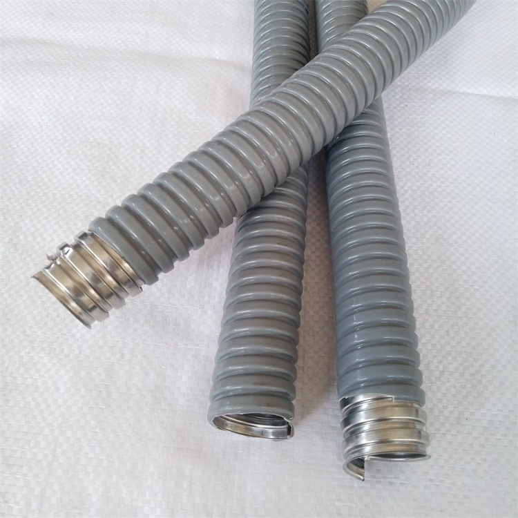 灰色不锈钢/镀锌包塑金属软管 DN20护线金属柔性导管防水阻燃