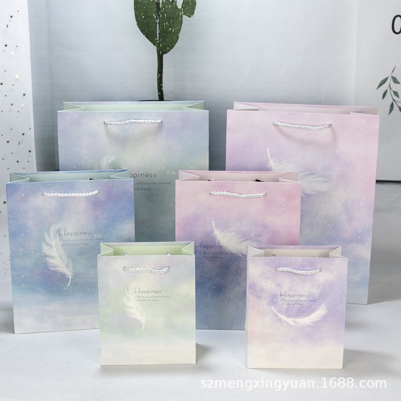 Bolsa de regalo de Año Nuevo pequeña bolsa de regalo de cumpleaños grande creativo estilo ins bolsa de regalo bolso bolsa de papel