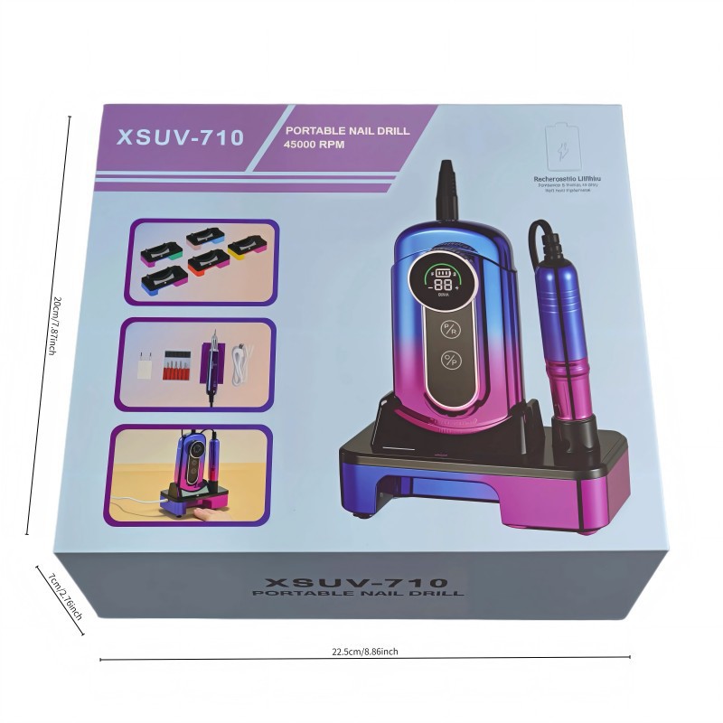 Máquina de manicuras transfronterizas XSUV - 710 amolador de uñas recargable portátil de alta velocidad profesional
