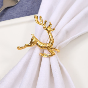 Christmas High-end Western Restaurant Christmas Metal Christmas Deer Elk Napkin Buckle Napkin Ring Napkin Ring