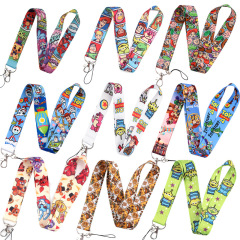 Toy Squad Cartoon Phone Lanyard: ID Card, USB Drive, and Mobile Device Tags — Neck-Hanging Keychain Lanyard