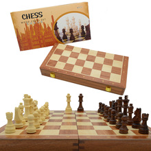 木质国际象棋厂家直销贴面棋盘折叠便携竞技益智桌游玩具棋牌