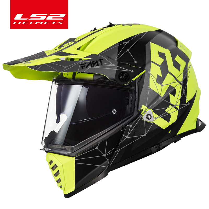 Casco de motocicleta LS2 Rally, casco de doble lente para carretera y todoterreno, casco de doble propósito para motocicleta, para todas las estaciones, verano, certificado 3C MX436