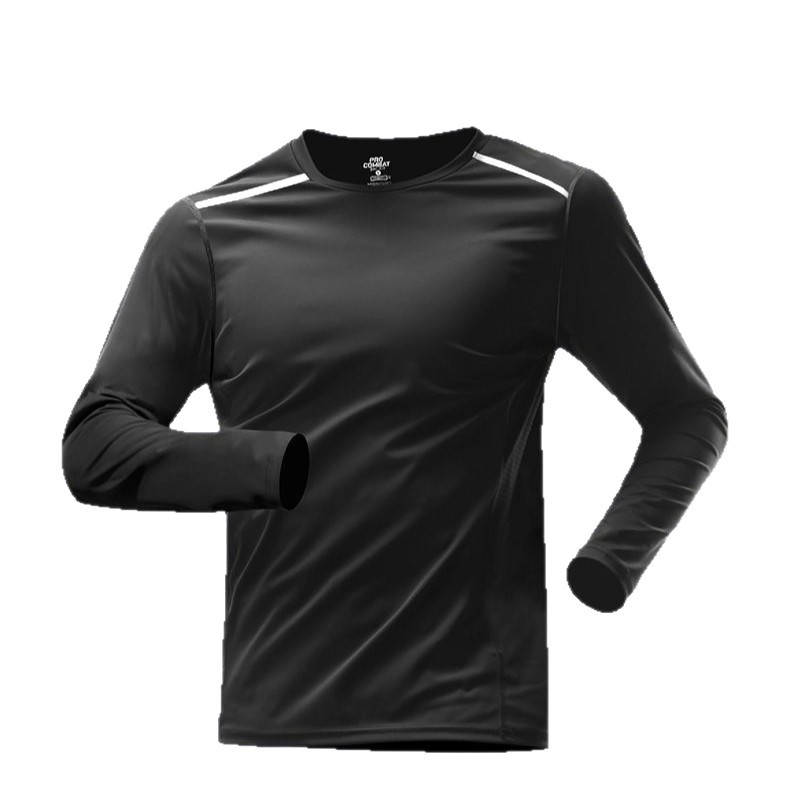 Transfronterizos ropa de secado rápido deportivo de mangas largas ropa de fitness hombre camiseta de carrera primavera y verano ropa de entrenamiento suelta camiseta transpirable