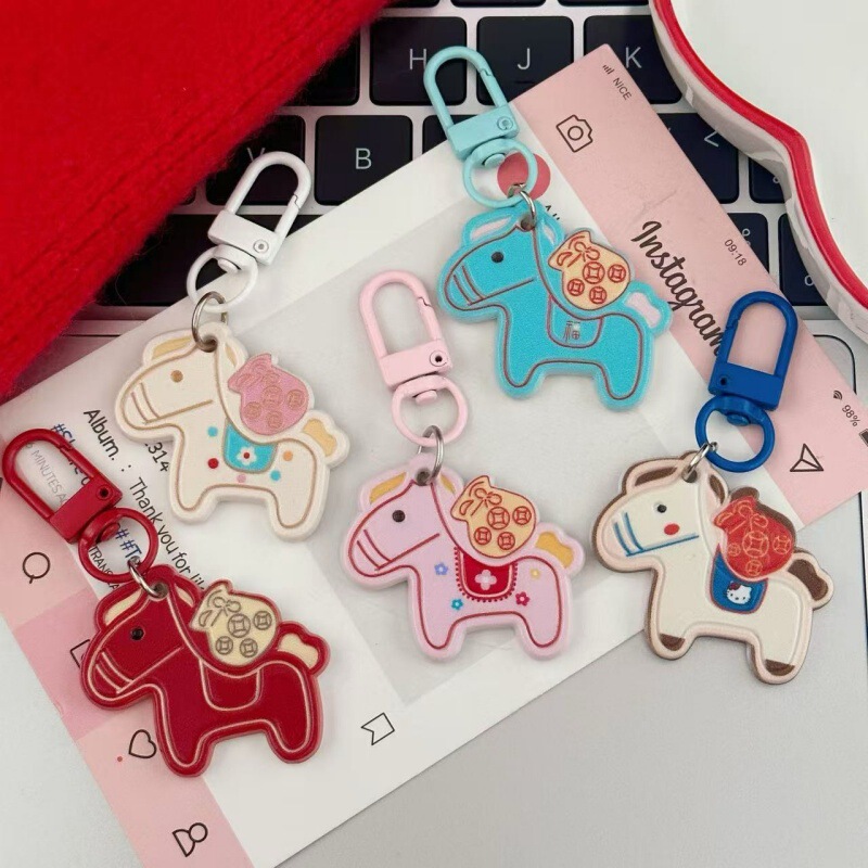 New Year of the Horse Pendant, Get Rich Immediately Keychain, Girly, Sweet and Cute, Backpack Pendant, Best Friend Gift Accessory