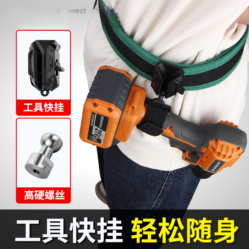 Bolsa de herramientas de cintura eléctrica de Lvlin portátil de almacenamiento pequeño y mantenimiento de perforación eléctrica multifuncional resistente al desgaste especial para trabajo a gran altura
