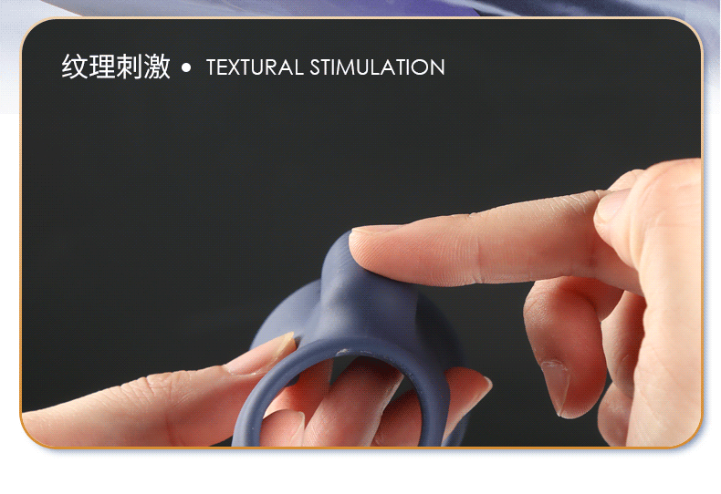 Remote Control Vibrating Double-Ring Lock Ring Silicone Penis Sleeve — detail image 16