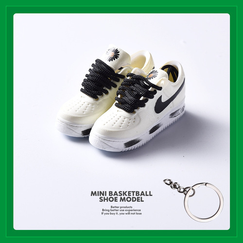 空军一号迷你AF1球鞋模型钥匙扣3D立体ins潮汽车摆件小鞋玩具手办