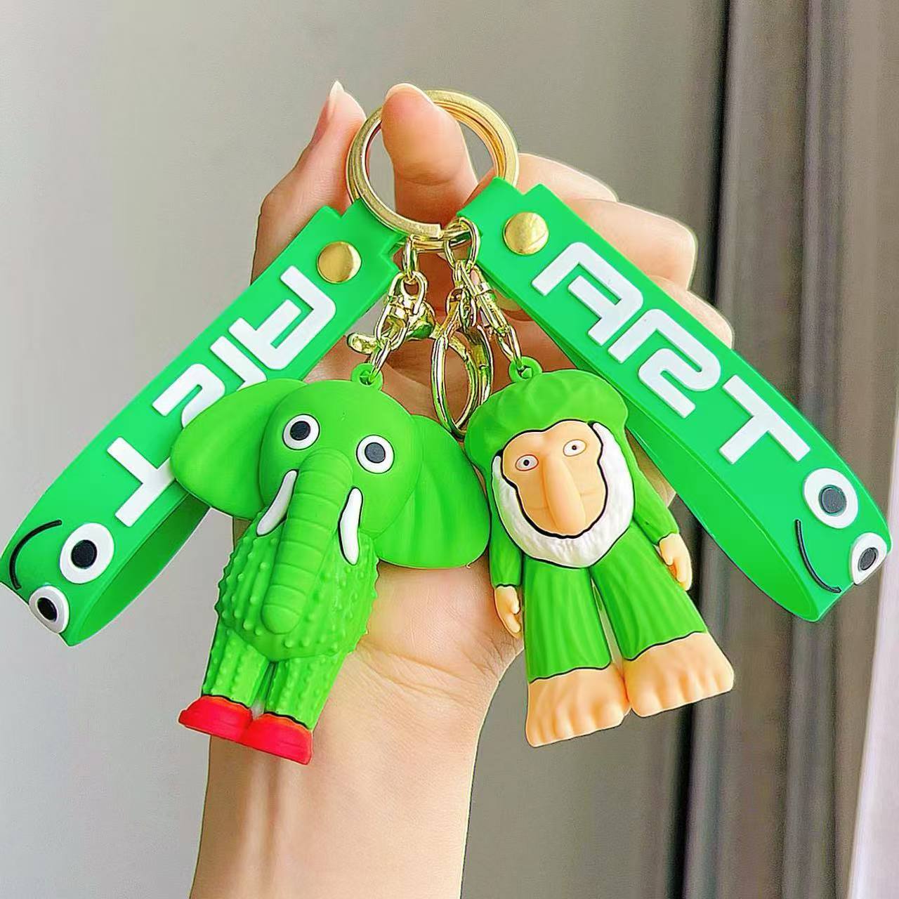 Creativo Shanhaijing llavero lindo bolso de regalo colgante palo de madera hombre Nike tiburón colgante de alta gama al por mayor