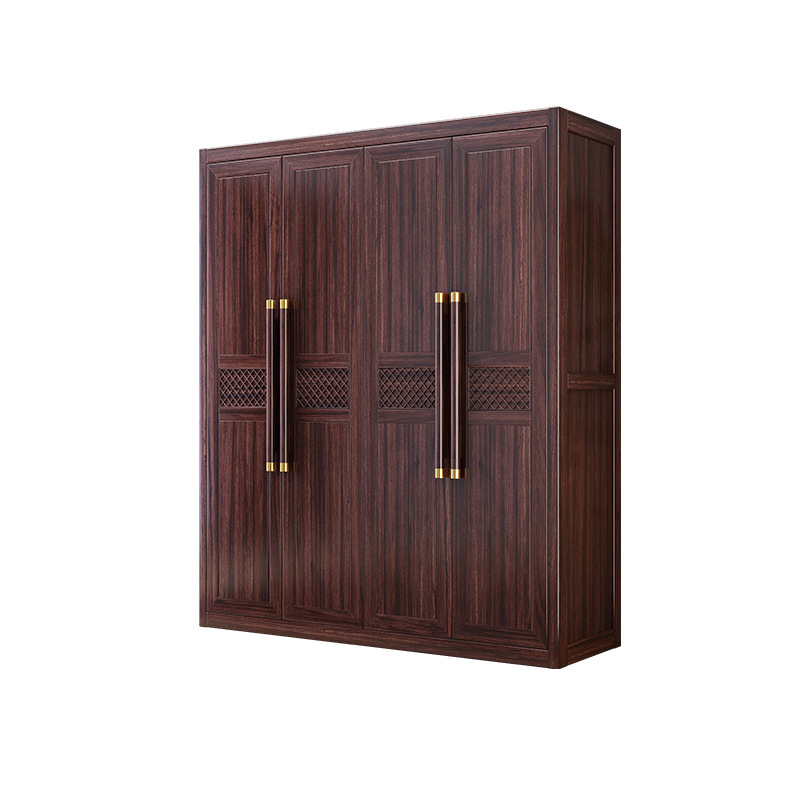 Nuevo armario de madera de ébano de estilo chino, moderno y simple, hogar, apartamento grande y pequeño, armario del dormitorio principal de almacenamiento y almacenamiento