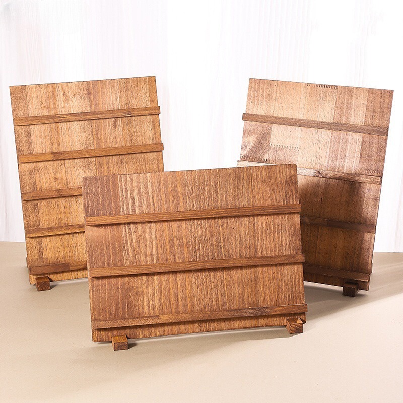 Wooden Nail Display Board for Live Streaming, Multi-Layered, Aesthetically Pleasing, Simple, Anti-Fall Wooden Board for Displaying Press-On Nails