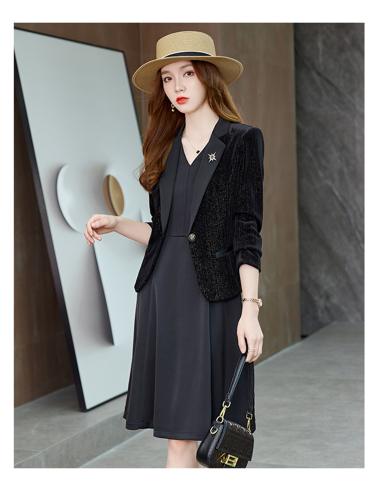 法米姿 春秋修身短款小西服女小个子高端女上衣