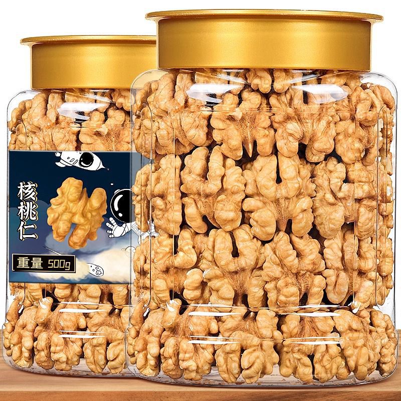 新货大核桃仁500g熟原味即食坚果仁烘焙薄皮去皮生核桃肉250g批发