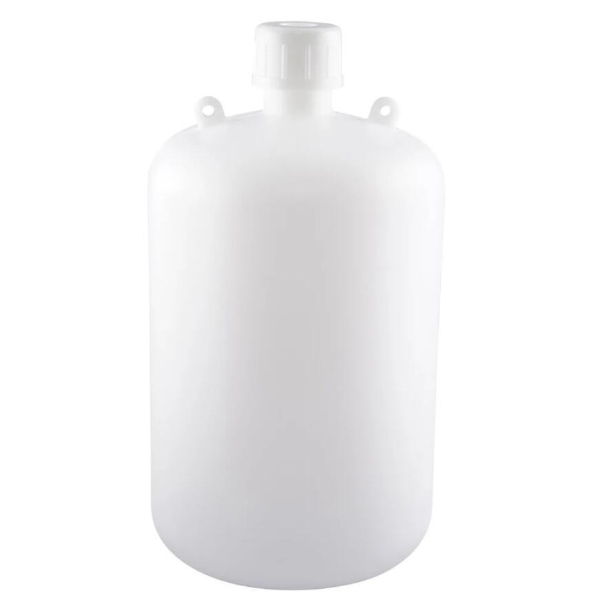 日本ASONE细口HDPE大瓶，广口带内盖试剂瓶，可选带提手大塑料瓶