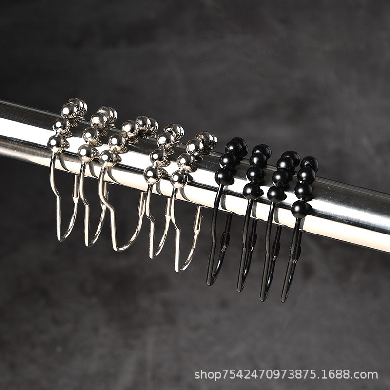 12 hebillas de cortina de ducha de metal + 3,6 yuanes