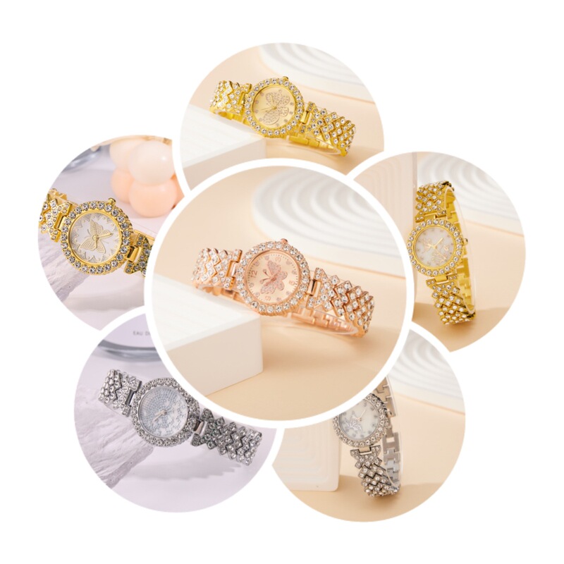 Fashion crystal butterfly ladies watch women YanYuTradeCo.,LTD in stock wholesale quartz watch suit Fashion crystal butterfly ladies watch women YanYuTradeCo.,LTD in stock wholesale quartz watch suit