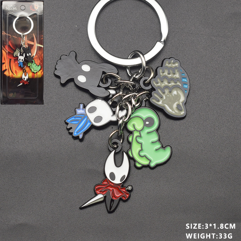 Game and Anime Hollow Knight Keychain, Alloy Brooch, Necklace, Badge Game and Anime Hollow Knight Keychain, Alloy Brooch, Necklace, Badge