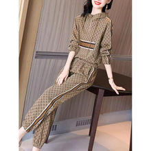 休闲时尚运动套装春秋款高级感洋气卫衣裤子两件套大码女装宽松潮