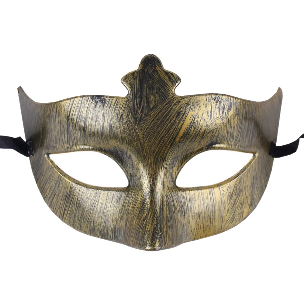 1 Bola máscara de fiesta máscara antigua máscara de bola máscara de hombre antiguo combatiente romano retro máscara de corona