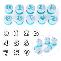 26-Piece Set of Upper and Lowercase Letter, Number, Cookie Spring Pressed Mold for Fondant Cake Stamping, Die Cutting Mold, Baking Tool