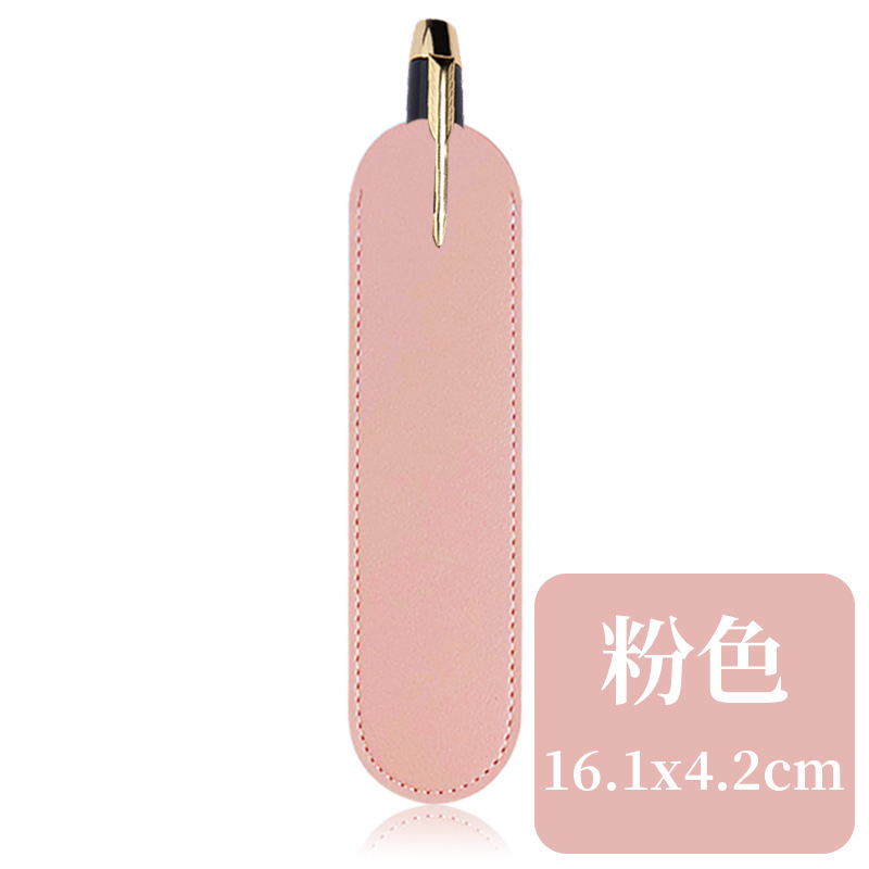 En stock multicolor grueso pu cuero pluma caso puede ser personalizado empresa publicidad logotipo sólo pluma caso bolígrafo al por mayor