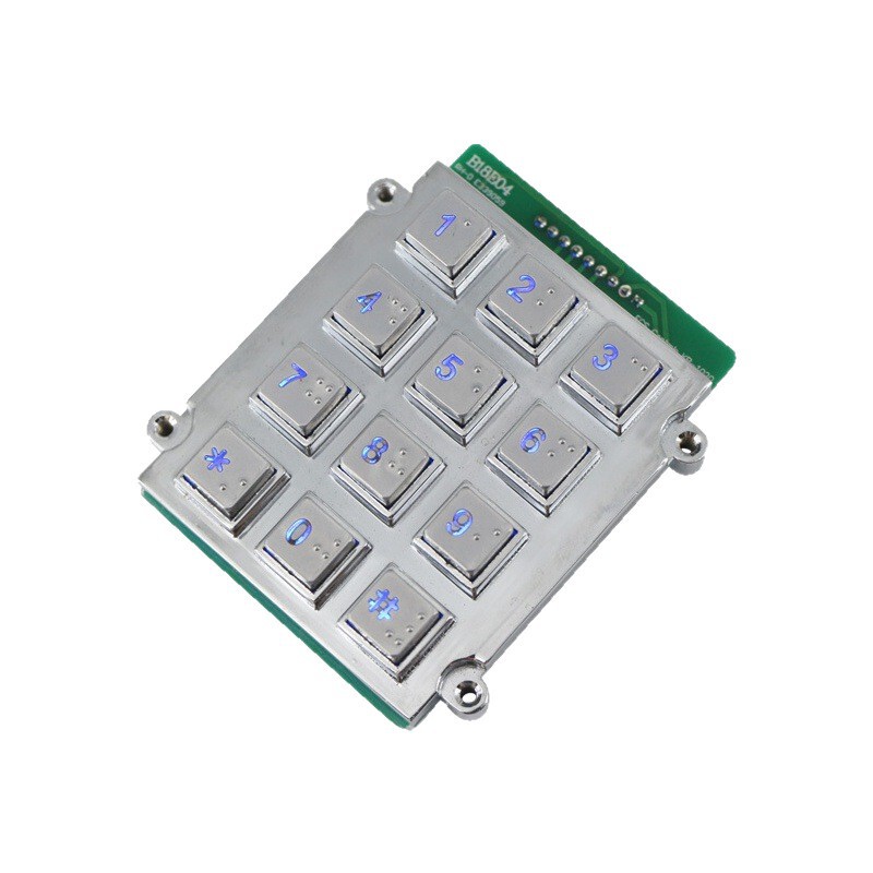 信沃点字ボタン12位led亜鉛合金光透過入退室ボタン給油機キーボード|undefined