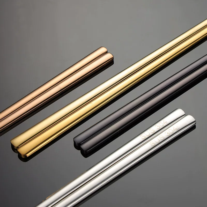 Эн Chopsticks из нержавеющей стали, корейская столовая посуда, 3 мм, 50 г