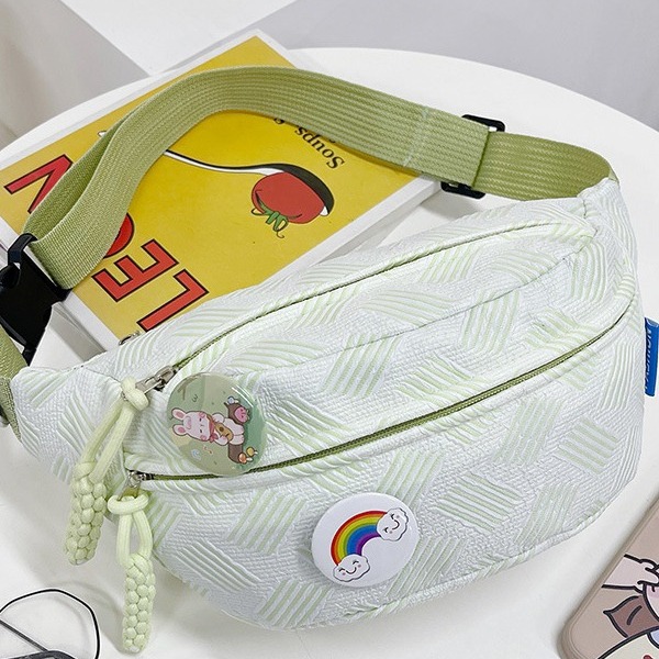 Bolso estilo INS casual y sencillo, bandolera tipo riñonera para estudiantes
