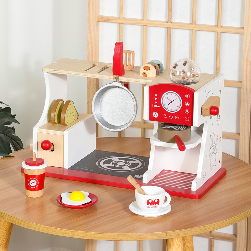 Postres para niños, desayuno, cocina pequeña de madera, juguete, mini simulación, juego de cocina, pan