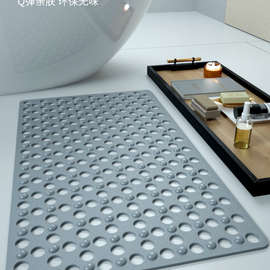 浴室吸盘硅胶按摩防滑脚垫淋浴房洗澡间卫生间厕所PVC大脚丫地严