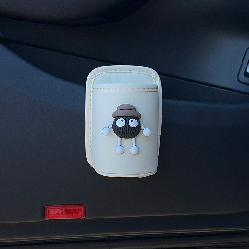 Cute electric vehicle cup holder, milk tea cup holder, car storage box, cartoon tea cup bucket, storage bag, large-capacity cup