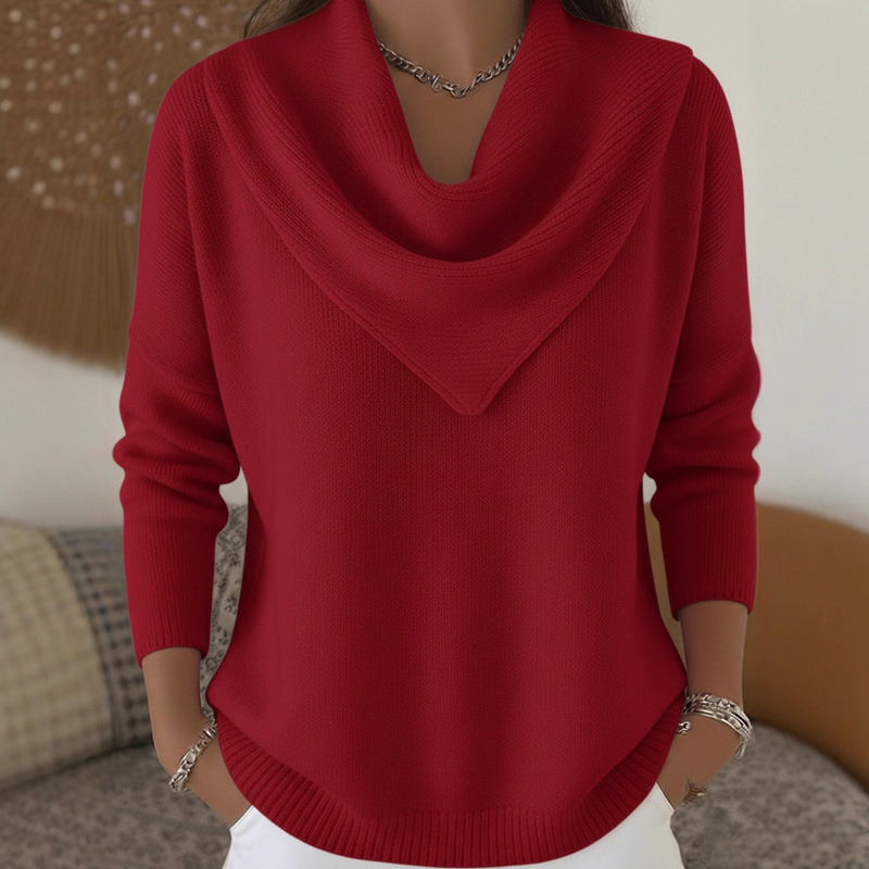 2025 Cross-Border Export Women's Clothing Independent Station Amazon Aliexpress Autumn and Winter New Pure Color Long-Sleeved Tops and Sweaters 2025 Cross-Border Export Women's Clothing Independent Station Amazon Aliexpress Autumn and Winter New Pure Color Long-Sleeved Tops and Sweaters
