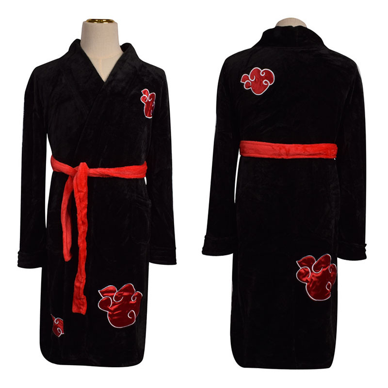 Naruto tổ chức Akatsuki áo choàng tắm cosplay váy ngủ Naruto Sasuke Itachi quần áo mặc ở nhà