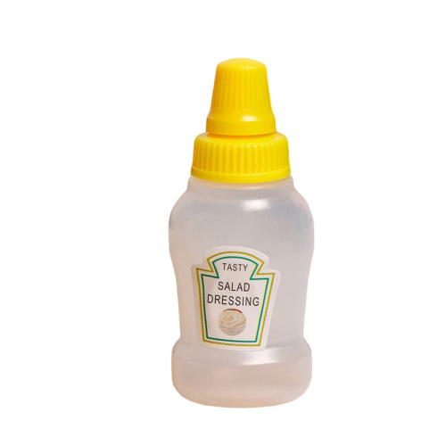 Mini cartoon portable sauce bottle lunch box with Japanese salad dressing ketchup refill bottle plastic squeeze sauce bottle